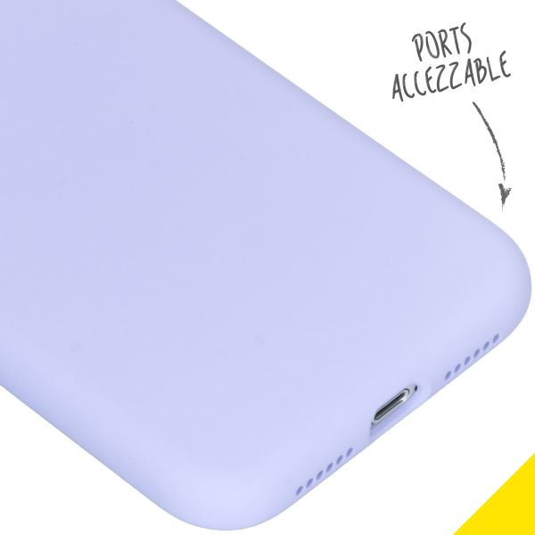 Accezz Liquid Silicone Backcover iPhone Xr - Paars / Violett  / Purple