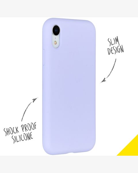Accezz Liquid Silicone Backcover iPhone Xr - Paars / Violett  / Purple