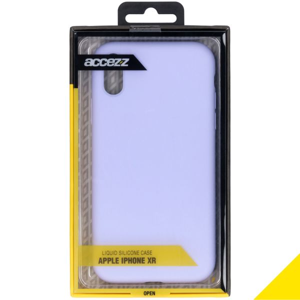 Accezz Liquid Silicone Backcover iPhone Xr - Paars / Violett  / Purple