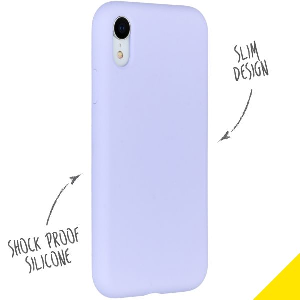 Accezz Liquid Silicone Backcover iPhone Xr - Paars / Violett  / Purple