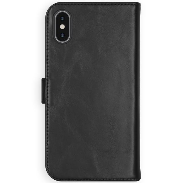 Selencia Echt Lederen Bookcase iPhone Xs - Zwart / Schwarz / Black