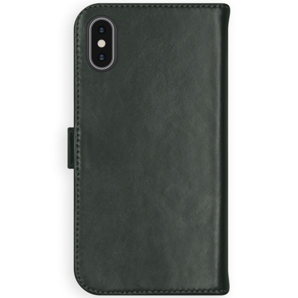 Selencia Echt Lederen Bookcase iPhone Xs - Groen / Grün  / Green