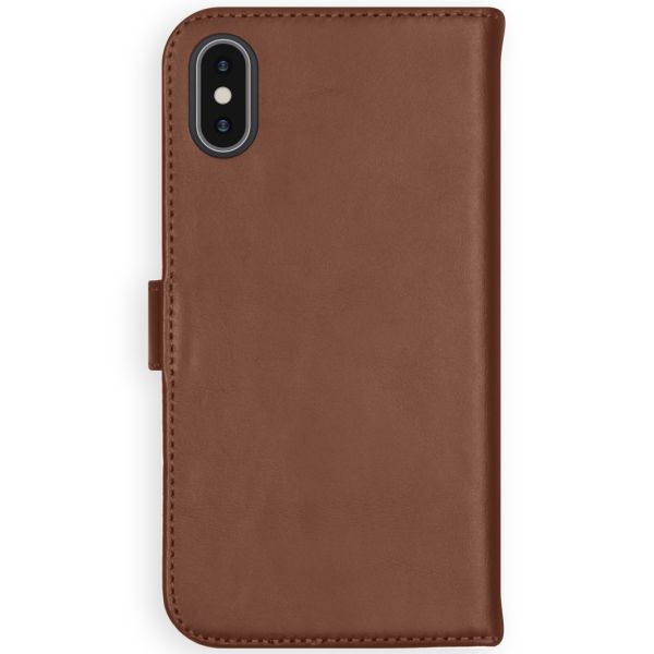 Selencia Echt Lederen Bookcase iPhone Xs - Lichtbruin / Hellbraun  / Light Brown