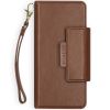 2-in-1 Uitneembare Vegan Lederen Bookcase iPhone Xs / X - Bruin / Brown