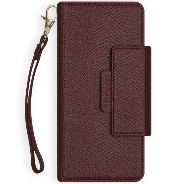 2-in-1 Uitneembare Slang Bookcase iPhone Xs / X - Donkerrood - Donkerrood / Dark Red