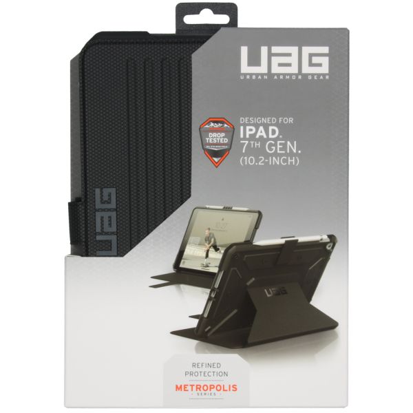 Metropolis Bookcase iPad 10.2 (2019 / 2020) - Zwart - Zwart / Black
