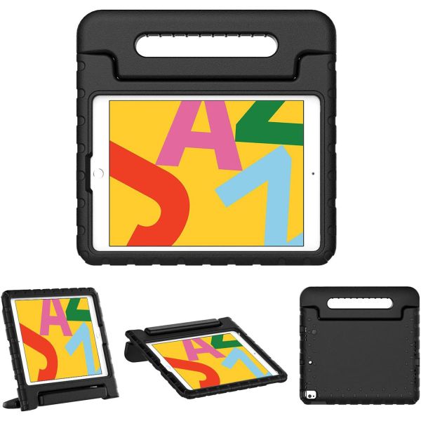 Kidsproof Backcover met handvat iPad 10.2 (2019 / 2020) - Zwart / Black