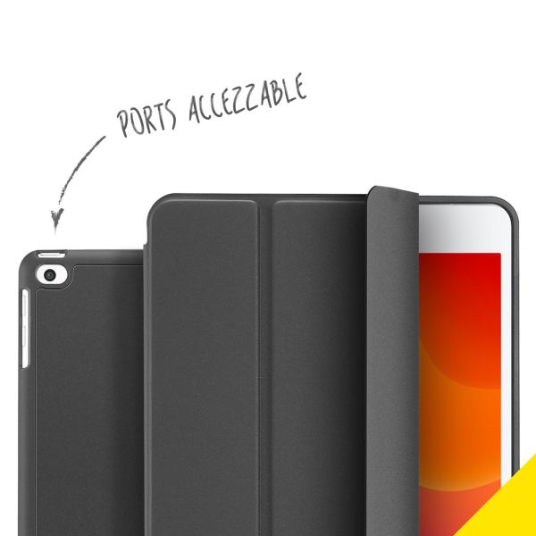 Accezz Smart Silicone Bookcase iPad 10.2 (2019 / 2020 / 2021) - Zwart / Schwarz / Black