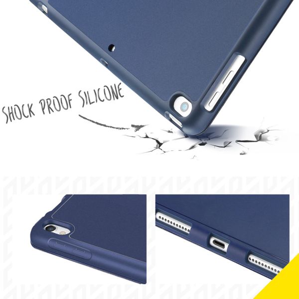 Accezz Smart Silicone Bookcase iPad 10.2 (2019 / 2020 / 2021) - Blauw / Blau / Blue