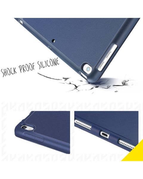 Accezz Smart Silicone Bookcase iPad 10.2 (2019 / 2020 / 2021) - Blauw / Blau / Blue