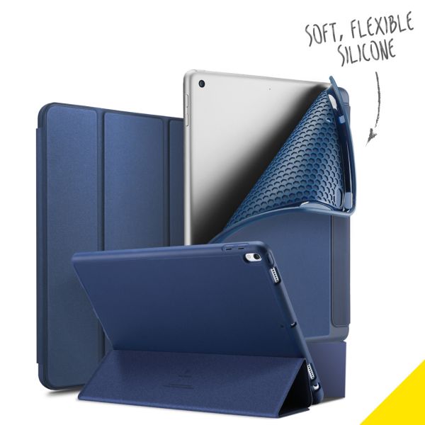 Accezz Smart Silicone Bookcase iPad 10.2 (2019 / 2020 / 2021) - Blauw / Blau / Blue