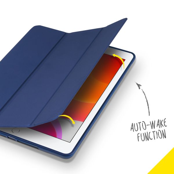 Accezz Smart Silicone Bookcase iPad 10.2 (2019 / 2020 / 2021) - Blauw / Blau / Blue