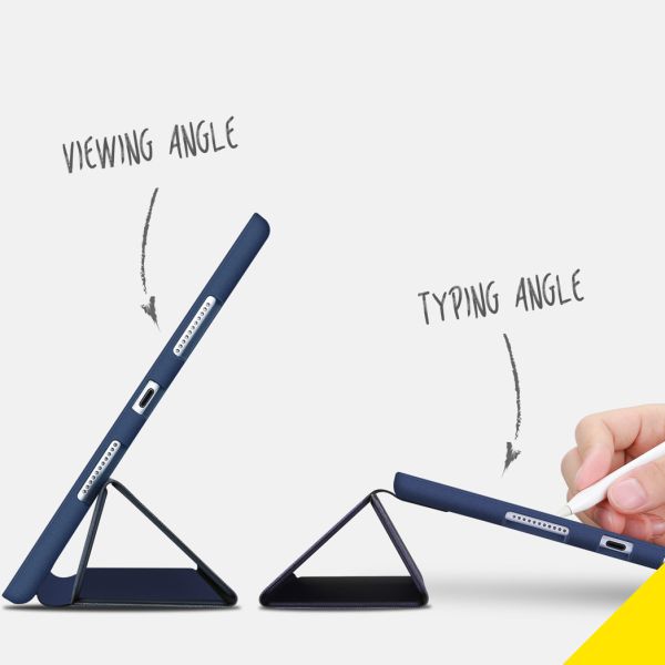 Accezz Smart Silicone Bookcase iPad 10.2 (2019 / 2020 / 2021) - Blauw / Blau / Blue