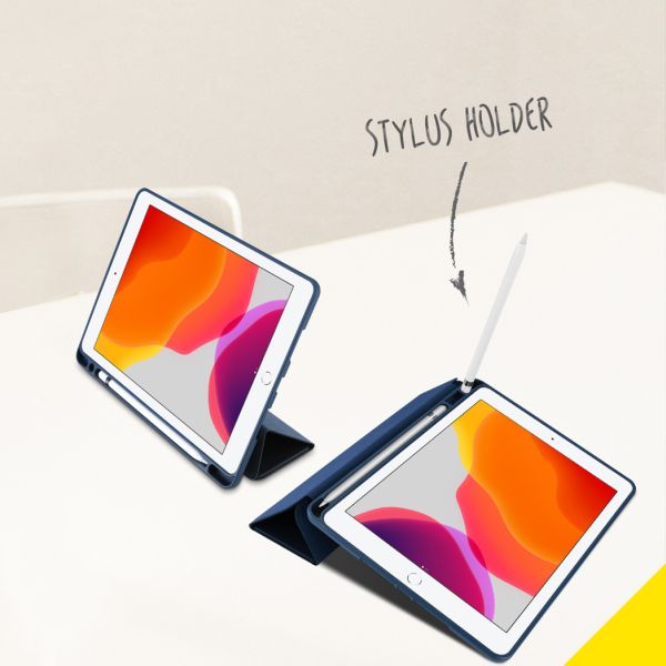 Accezz Smart Silicone Bookcase iPad 10.2 (2019 / 2020 / 2021) - Blauw / Blau / Blue