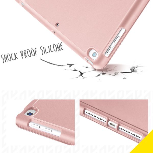 Accezz Smart Silicone Bookcase iPad 10.2 (2019 / 2020 / 2021) - Rosé Goud / Roségold