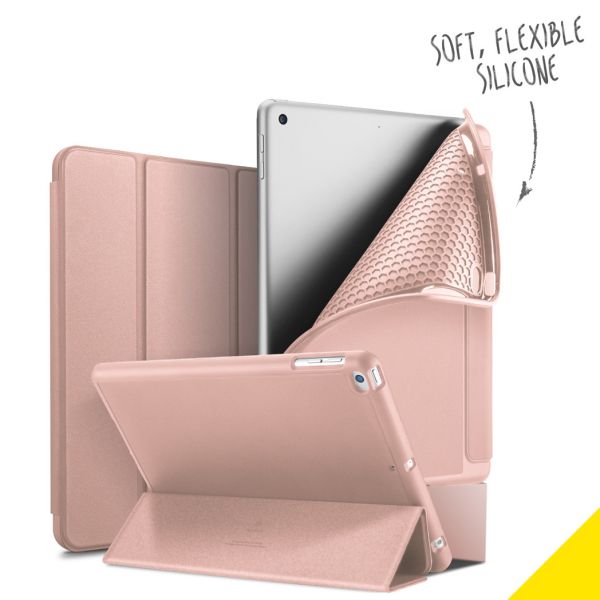 Accezz Smart Silicone Bookcase iPad 9 (2021) 10.2 inch / iPad 8 (2020) 10.2 inch / iPad 7 (2019) 10.2 inch - Rosé Goud / Roségold