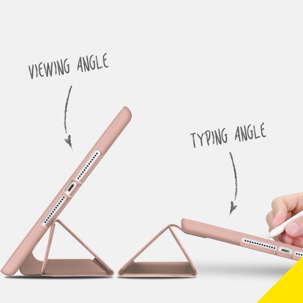 Accezz Smart Silicone Bookcase iPad 9 (2021) 10.2 inch / iPad 8 (2020) 10.2 inch / iPad 7 (2019) 10.2 inch - Rosé Goud / Roségold