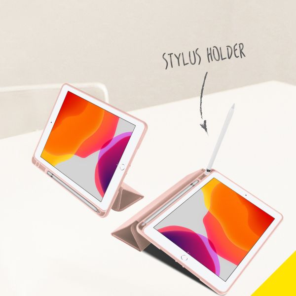 Accezz Smart Silicone Bookcase iPad 10.2 (2019 / 2020 / 2021) - Rosé Goud / Roségold