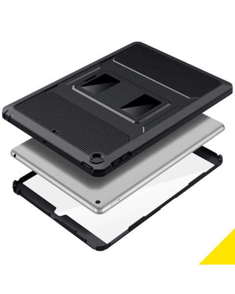 Accezz Rugged Back Case iPad 10.2 (2019 / 2020 / 2021) - Zwart / Schwarz / Black