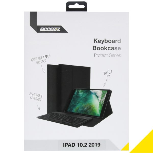 Accezz QWERTY Bluetooth Keyboard Bookcase iPad 9 (2021) 10.2 inch / iPad 8 (2020) 10.2 inch / iPad 7 (2019) 10.2 inch