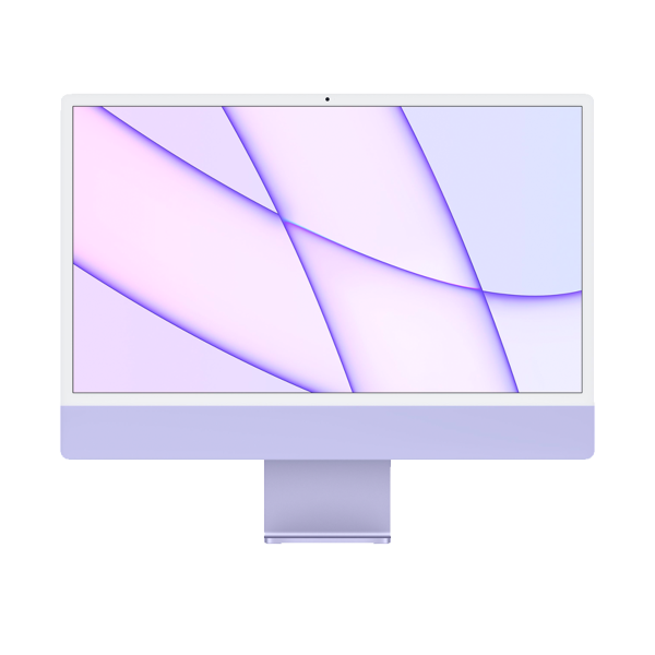 iMac 24-inch | Apple M1 8-core | 256 GB SSD | 8 GB RAM | 4 Ports | 8-core GPU | Paars (Retina, 2021)