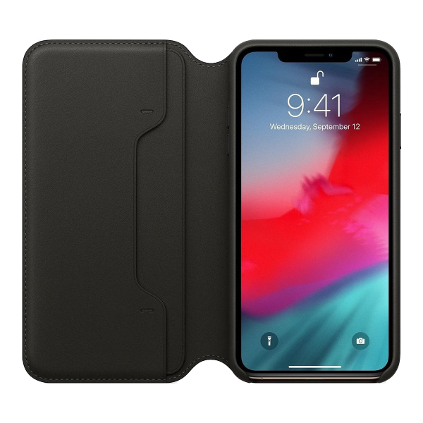 iPhone XS Leather Folio - Zwart