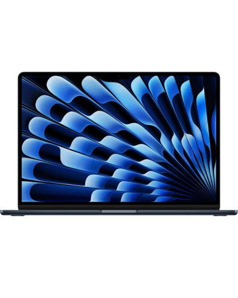 Macbook Air 15-inch | Apple M3 8-core | 256 GB SSD | 8 GB RAM | Middernacht (2024) | 10-core GPU | Qwerty/Azerty