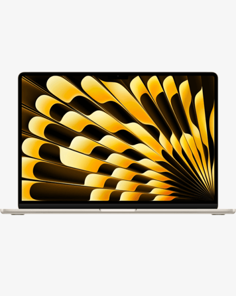 Macbook Air 15-inch | Apple M3 8-core | 256 GB SSD | 8 GB RAM | Sterrenlicht (2024) | 10-core GPU | Qwerty