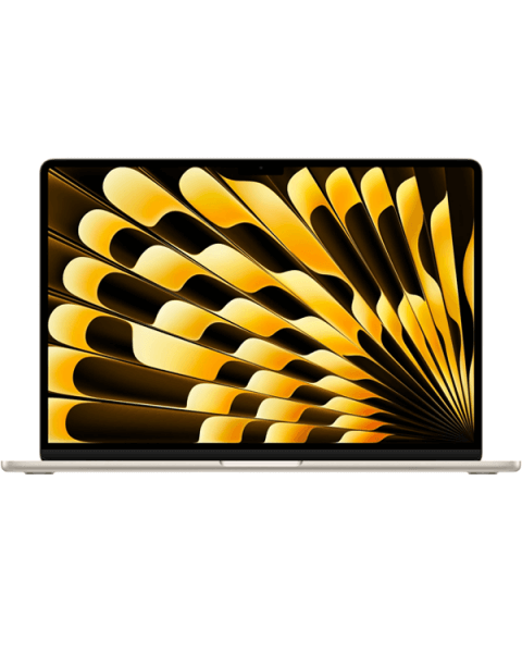 Macbook Air 15-inch | Apple M3 8-core | 256 GB SSD | 8 GB RAM | Sterrenlicht (2024) | 10-core GPU | Qwerty