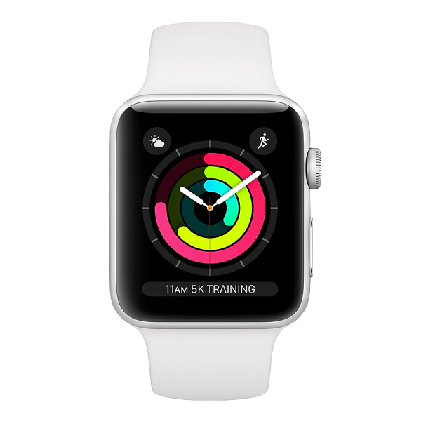 Apple Watch Series 3 | 42mm | Aluminium Case Zilver | Wit sportbandje | GPS | WiFi