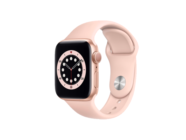 Apple Watch Series 6 | 40mm | Aluminium Case Goud | Roze sportbandje | GPS | WiFi C-grade