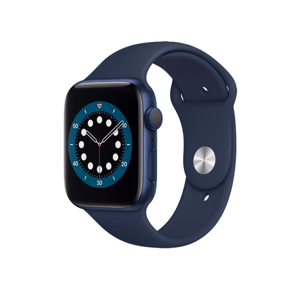 Apple Watch Series 6 | 44mm | Aluminium Case Blauw | Blauw sportbandje | GPS | WiFi