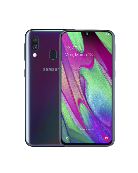 Refurbished Samsung Galaxy A40 64GB Zwart