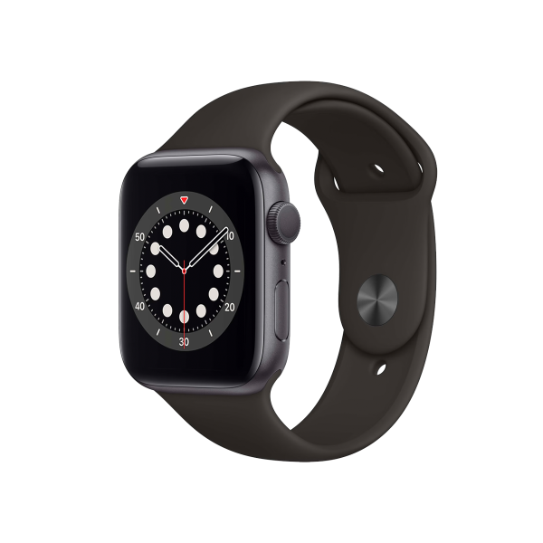 Apple Watch series 6 | 44mm | Aluminium Case Spacegrijs | Zwart sportbandje | GPS | WiFi + 4G