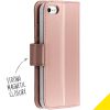 Wallet Softcase Booktype iPhone SE / 5 / 5s - Rosé Goud / Rosé Gold