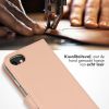 Selencia Echt Lederen Bookcase iPhone SE (2022 / 2020) / 8 / 7 / 6(s) - Roze / Rosa / Pink