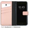 Selencia Echt Lederen Bookcase iPhone SE (2022 / 2020) / 8 / 7 / 6(s) - Roze / Rosa / Pink