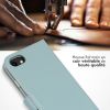 Selencia Echt Lederen Bookcase iPhone SE (2022 / 2020) / 8 / 7 / 6(s) - Lichtblauw / Hellblau / Light Blue