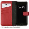 Selencia Echt Lederen Bookcase iPhone SE (2022 / 2020) / 8 / 7 / 6(s) - Rood / Rot / Red
