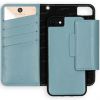 Uitneembare Vegan Lederen Bookcase iPhone SE (2020) / 8/7/6s - Blauw / Blue