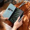 Uitneembare Vegan Lederen Bookcase iPhone SE (2020) / 8/7/6s - Blauw / Blue