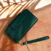 Uitneembare Vegan Lederen Bookcase iPhone SE (2020) / 8/7/6s - Groen / Green