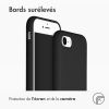 Accezz Liquid Silicone Backcover iPhone SE (2022 / 2020) / 8 / 7 - Zwart / Schwarz / Black