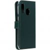 Selencia Echt Lederen Bookcase Samsung Galaxy A40 - Groen / Grün  / Green