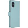 Selencia Echt Lederen Bookcase Samsung Galaxy A51 - Lichtblauw / Hellblau / Light Blue