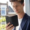 Selencia Echt Lederen Bookcase Samsung Galaxy A70 - Zwart / Schwarz / Black