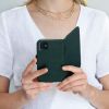 Selencia Echt Lederen Bookcase Samsung Galaxy A70 - Groen / Grün  / Green