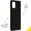 Liquid Silicone Backcover Samsung Galaxy A71 - Zwart - Zwart / Black