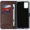 Selencia Echt Lederen Bookcase Samsung Galaxy A71 - Bruin / Braun  / Brown
