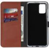 Selencia Echt Lederen Bookcase Samsung Galaxy A71 - Lichtbruin / Hellbraun  / Light Brown